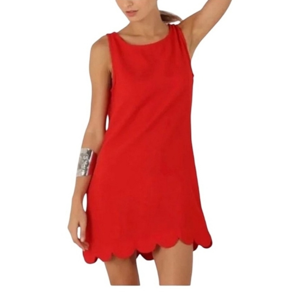 Kate Spade Red Scalloped Mini Dress